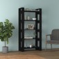 vidaXL Bücherregal/Raumteiler Schwarz 80x35x160 cm Massivholz vidaXL Bücherregal/Raumteiler Schwarz 80x35x160 cm Massivholz