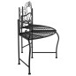 vidaXL Baumbank 150 cm Schwarz Stahl vidaXL Baumbank 150 cm Schwarz Stahl