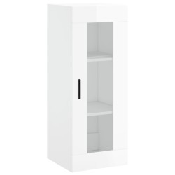 vidaXL Wandschrank Hochglanz-Weiß 34,5x34x90 cm