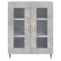vidaXL Sideboard Betongrau 69,5x34x90 cm Holzwerkstoff vidaXL Sideboard Betongrau 69,5x34x90 cm Holzwerkstoff