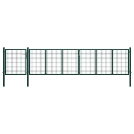 vidaXL Gartentor Stahl 500×100 cm Grün