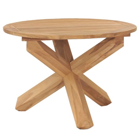 vidaXL Garten-Esstisch Ø110x75 cm Massivholz Teak