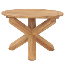 vidaXL Garten-Esstisch Ø110x75 cm Massivholz Teak