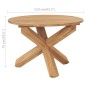 vidaXL Garten-Esstisch Ø110x75 cm Massivholz Teak vidaXL Garten-Esstisch Ø110x75 cm Massivholz Teak