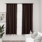 vidaXL Verdunkelungsvorhänge Haken Leinenoptik 2 Stk. Taupe 140x175 cm vidaXL Verdunkelungsvorhänge Haken Leinenoptik 2 Stk. Taupe 140x175 cm