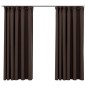 vidaXL Verdunkelungsvorhänge Haken Leinenoptik 2 Stk. Taupe 140x175 cm vidaXL Verdunkelungsvorhänge Haken Leinenoptik 2 Stk. Taupe 140x175 cm