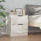 vidaXL Nachttische 2 Stk. Hochglanz-Weiß Holzwerkstoff vidaXL Nachttische 2 Stk. Hochglanz-Weiß Holzwerkstoff