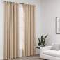 vidaXL Verdunkelungsvorhänge Haken Leinenoptik 2 Stk. Beige 140x245 cm vidaXL Verdunkelungsvorhänge Haken Leinenoptik 2 Stk. Beige 140x245 cm