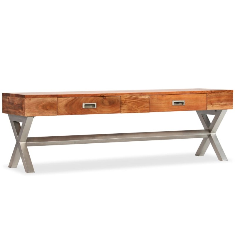 vidaXL TV-Schrank mit Schubladen Massiv Akazie Palisander-Finish 140cm vidaXL TV-Schrank mit Schubladen Massiv Akazie Palisander-Finish 140cm