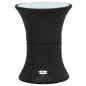 vidaXL Garten-Beistelltisch Trommelform Schwarz Poly Rattan vidaXL Garten-Beistelltisch Trommelform Schwarz Poly Rattan