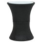 vidaXL Garten-Beistelltisch Trommelform Schwarz Poly Rattan vidaXL Garten-Beistelltisch Trommelform Schwarz Poly Rattan