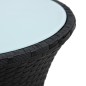 vidaXL Garten-Beistelltisch Trommelform Schwarz Poly Rattan vidaXL Garten-Beistelltisch Trommelform Schwarz Poly Rattan
