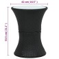 vidaXL Garten-Beistelltisch Trommelform Schwarz Poly Rattan vidaXL Garten-Beistelltisch Trommelform Schwarz Poly Rattan