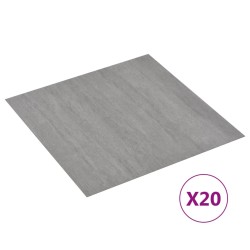 vidaXL PVC-Fliesen Selbstklebend 20 Stk. 1,86 m² Grau