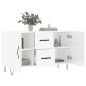 vidaXL Sideboard Hochglanz-Weiß 100x36x60 cm Holzwerkstoff vidaXL Sideboard Hochglanz-Weiß 100x36x60 cm Holzwerkstoff