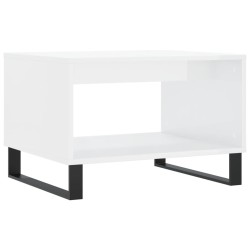vidaXL Couchtisch Hochglanz-Weiß 60x50x40 cm Holzwerkstoff