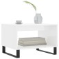 vidaXL Couchtisch Hochglanz-Weiß 60x50x40 cm Holzwerkstoff vidaXL Couchtisch Hochglanz-Weiß 60x50x40 cm Holzwerkstoff