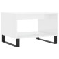 vidaXL Couchtisch Hochglanz-Weiß 60x50x40 cm Holzwerkstoff vidaXL Couchtisch Hochglanz-Weiß 60x50x40 cm Holzwerkstoff