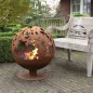 Esschert Design Feuerstelle Lasergeschnittene Blätter Rostfarben FF293 Esschert Design Feuerstelle Lasergeschnittene Blätter Rostfarben FF293