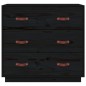 vidaXL Sideboard Schwarz 80x40x75 cm Massivholz Kiefer vidaXL Sideboard Schwarz 80x40x75 cm Massivholz Kiefer