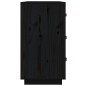 vidaXL Sideboard Schwarz 80x40x75 cm Massivholz Kiefer vidaXL Sideboard Schwarz 80x40x75 cm Massivholz Kiefer