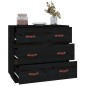 vidaXL Sideboard Schwarz 80x40x75 cm Massivholz Kiefer vidaXL Sideboard Schwarz 80x40x75 cm Massivholz Kiefer