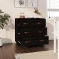 vidaXL Sideboard Schwarz 80x40x75 cm Massivholz Kiefer vidaXL Sideboard Schwarz 80x40x75 cm Massivholz Kiefer