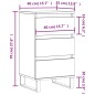 vidaXL Sideboard Betongrau 40x35x70 cm Holzwerkstoff vidaXL Sideboard Betongrau 40x35x70 cm Holzwerkstoff