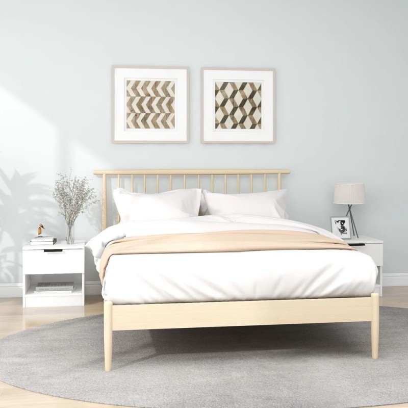 vidaXL Nachttische 2 Stk. Weiß Holzwerkstoff vidaXL Nachttische 2 Stk. Weiß Holzwerkstoff