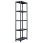 vidaXL Lagerregale 2 Stk. Schwarz 125 kg 60 x 30 x 180 cm Kunststoff vidaXL Lagerregale 2 Stk. Schwarz 125 kg 60 x 30 x 180 cm Kunststoff