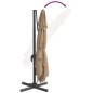 vidaXL Ampelschirm mit Aluminium-Mast Taupe 300x300 cm vidaXL Ampelschirm mit Aluminium-Mast Taupe 300x300 cm