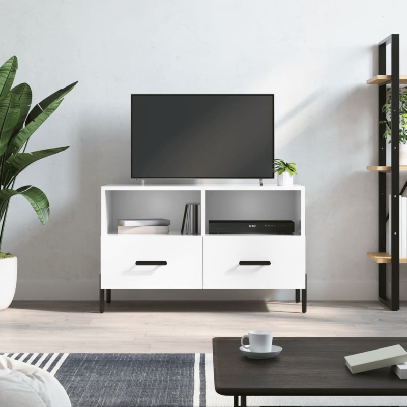 vidaXL TV-Schrank Hochglanz-Weiß 80x36x50 cm Holzwerkstoff vidaXL TV-Schrank Hochglanz-Weiß 80x36x50 cm Holzwerkstoff