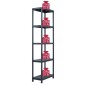 vidaXL Lagerregale 2 Stk. Schwarz 125 kg 60 x 30 x 180 cm Kunststoff vidaXL Lagerregale 2 Stk. Schwarz 125 kg 60 x 30 x 180 cm Kunststoff