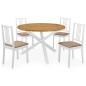 vidaXL 5-tlg. Essgruppe MDF Weiß vidaXL 5-tlg. Essgruppe MDF Weiß