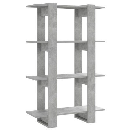 vidaXL Bücherregal/Raumteiler Betongrau 80x30x123,5 cm