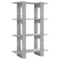 vidaXL Bücherregal/Raumteiler Betongrau 80x30x123,5 cm vidaXL Bücherregal/Raumteiler Betongrau 80x30x123,5 cm
