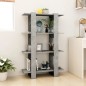 vidaXL Bücherregal/Raumteiler Betongrau 80x30x123,5 cm vidaXL Bücherregal/Raumteiler Betongrau 80x30x123,5 cm