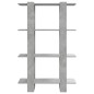 vidaXL Bücherregal/Raumteiler Betongrau 80x30x123,5 cm vidaXL Bücherregal/Raumteiler Betongrau 80x30x123,5 cm