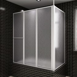 vidaXL Duschwand L-Form 70x120x137 cm 4-teilig Faltbar 