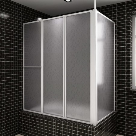 vidaXL Duschwand L-Form 70x120x137 cm 4-teilig Faltbar 