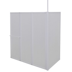 vidaXL Duschwand L-Form 70x120x137 cm 4-teilig Faltbar 