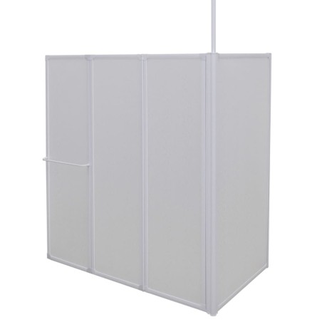 vidaXL Duschwand L-Form 70x120x137 cm 4-teilig Faltbar 