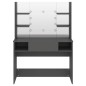 vidaXL Schminktisch mit LED-Beleuchtung 100x40x135 cm MDF Grau vidaXL Schminktisch mit LED-Beleuchtung 100x40x135 cm MDF Grau
