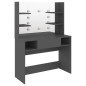 vidaXL Schminktisch mit LED-Beleuchtung 100x40x135 cm MDF Grau vidaXL Schminktisch mit LED-Beleuchtung 100x40x135 cm MDF Grau