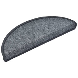 vidaXL 15 Stk. Treppenmatten Dunkelgrau 65 x 24 x 4 cm