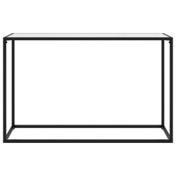 vidaXL Konsolentisch Weiß 120x35x75 cm Hartglas