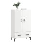 vidaXL Highboard Hochglanz-Weiß 69,5x31x115 cm Holzwerkstoff vidaXL Highboard Hochglanz-Weiß 69,5x31x115 cm Holzwerkstoff