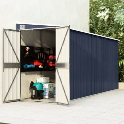vidaXL Wand-Geräteschuppen Anthrazit 118x382x178 cm Stahl
