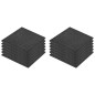Fallschutzfliesen 12 Stk. Gummi 50 x 50 x 3 cm Schwarz Fallschutzfliesen 12 Stk. Gummi 50 x 50 x 3 cm Schwarz