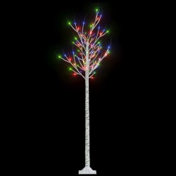 vidaXL Weihnachtsbaum 180 LEDs 1,8m Mehrfarbig Weide Indoor Outdoor 